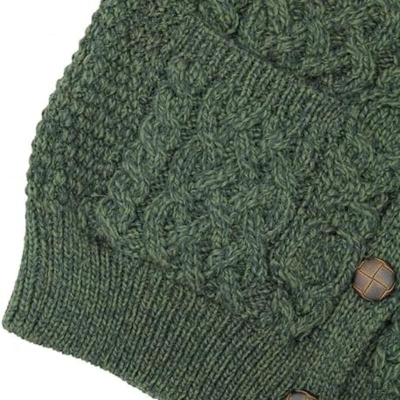 Women's Irish Cable Knit Soft Buttoned Cardigan